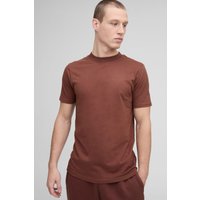 Slim-Fit Basic T-Shirt - Braun - M, Braun von boohooman