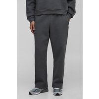 Basic Jogginghose mit geradem Bein - Grau - XL, Grau von boohooman