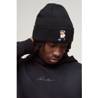 Beanie mit Bär-Print von boohooman