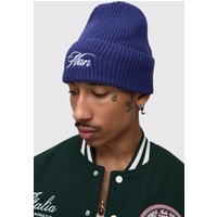 Beanie mit MAN-Stickerei - Blau - ONE SIZE, Blau von boohooman