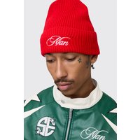 Beanie mit MAN-Stickerei von boohooman