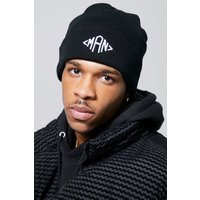 Beanie mit Man-Stickerei von boohooman