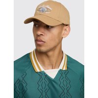 Bestickte Pour Homme Twill-Kappe - Gelb - ONE SIZE, Gelb von boohooman