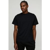 Besticktes BM Signature Rundhals T-Shirt - Schwarz - XL, Schwarz von boohooman