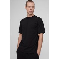 Besticktes Bm Signature Rundhals T-Shirt - Schwarz - L, Schwarz von boohooman