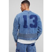 Bikerjacke mit Detail - Blau - XL, Blau Bikerjacke mit Detail - Blau - XL, Blau von boohooman