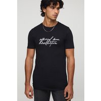 Schwarzes Official Man Muscle-Fit T-Shirt - XS, Schwarz Schwarzes Official Man Muscle-Fit T-Shirt - XS, Schwarz von boohooman