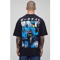 Schwarzes Oversize T-Shirt mit lizenziertem Batman-Print - M, Schwarz von boohooman