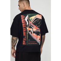 Schwarzes kastiges Oversize Playboy T-Shirt - XS, Schwarz Schwarzes kastiges Oversize Playboy T-Shirt - XS, Schwarz von boohooman