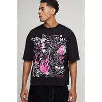 Schwarzes kastiges Oversize Official Man T-Shirt - XS, Schwarz Schwarzes kastiges Oversize Official Man T-Shirt - XS, Schwarz von boohooman