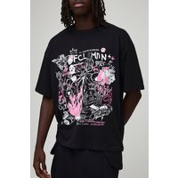Schwarzes kastiges Oversize Official Man T-Shirt - XS, Schwarz Schwarzes kastiges Oversize Official Man T-Shirt - XS, Schwarz von boohooman