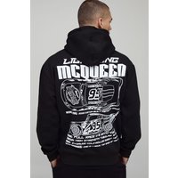 Schwarzer Oversize Hoodie mit Disney Cars Blitz Print - XS, Schwarz Schwarzer Oversize Hoodie mit Disney Cars Blitz Print - XS, Schwarz von boohooman