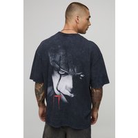 Schwarzes Oversize T-Shirt mit lizenziertem Batik-Print - XS, Schwarz Schwarzes Oversize T-Shirt mit lizenziertem Batik-Print - XS, Schwarz von boohooman