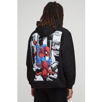 Black Oversized Marvel Spiderman License Printed Hoodie - Schwarz - XS, Schwarz von boohooman