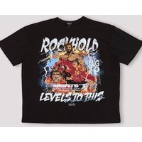 Schwarzes Oversize T-Shirt mit Misfits Ksi The Nightmare Print - XS, Schwarz von boohooman