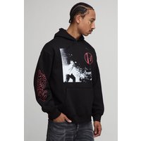 Schwarzer Oversize Hoodie mit Twenty One Pilots Print - XS, Schwarz Schwarzer Oversize Hoodie mit Twenty One Pilots Print - XS, Schwarz von boohooman