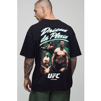 Schwarzes Oversize T-Shirt mit lizenziertem Ufc Print - S, Schwarz von boohooman