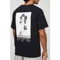 Schwarzes T-Shirt mit floraler Stickerei - XS, Schwarz Schwarzes T-Shirt mit floraler Stickerei - XS, Schwarz von boohooman