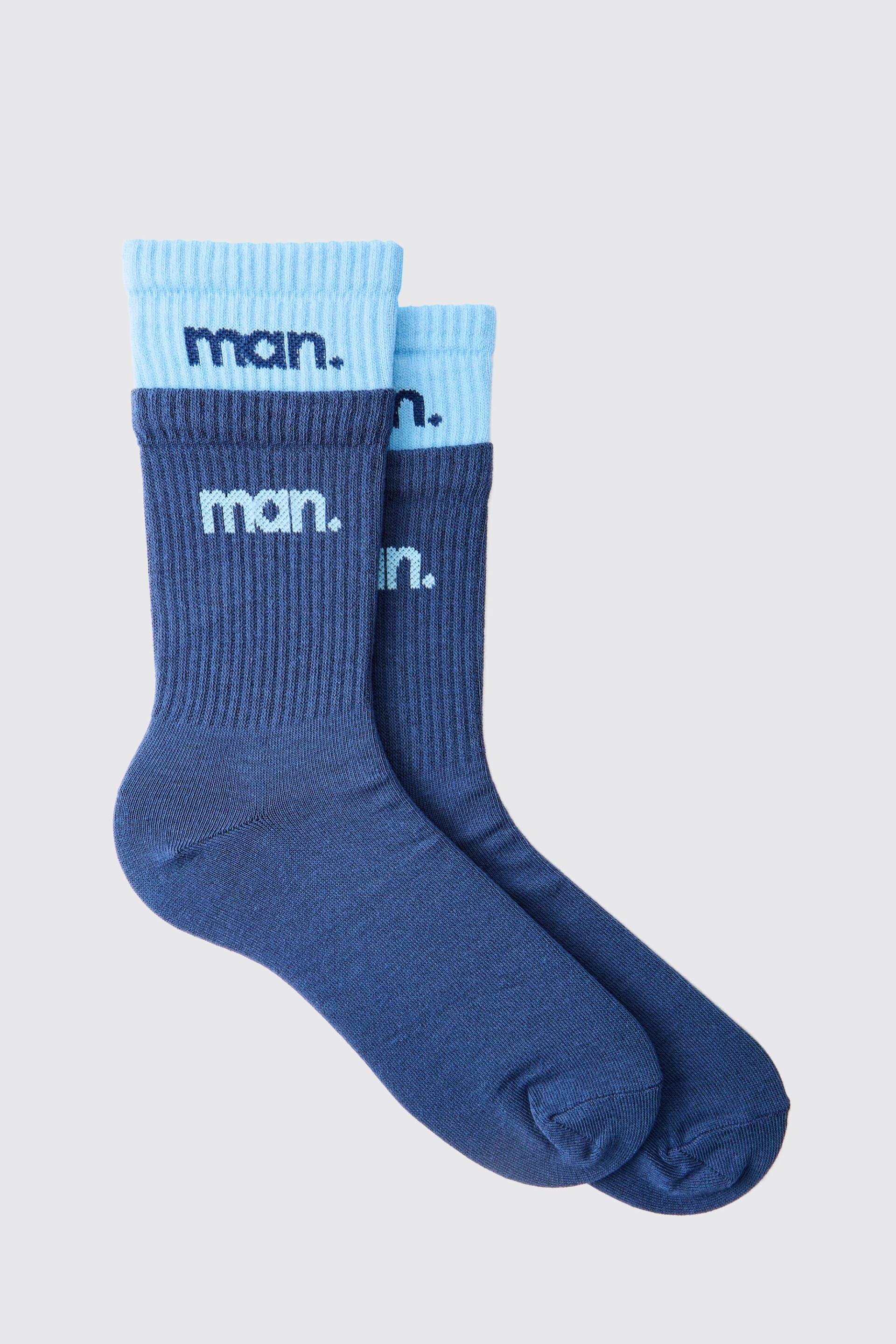 Blaue Man Sport-Socken von boohooman