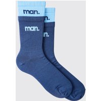 Blaue Man Sport-Socken von boohooman
