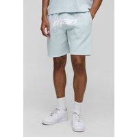 Blaue lockere mittellange Jersey-Shorts - XS, Blau Blaue lockere mittellange Jersey-Shorts - XS, Blau von boohooman