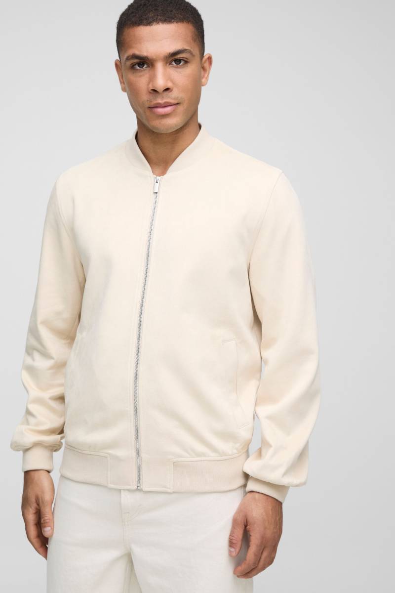 Bomberjacke aus Wildleder-Imitat - Grau - XS, Grau Bomberjacke aus Wildleder-Imitat - Grau - XS, Grau von boohooman
