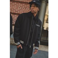 Bomberjacke mit Club De Santa Stickerei von boohooman