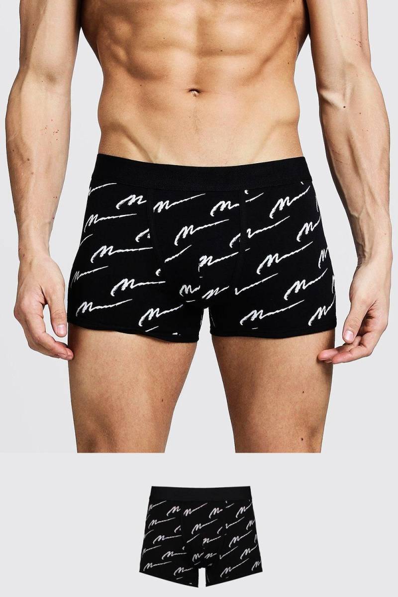 Boxershorts mit MAN-Schriftzug - schwarz - S, schwarz von boohooman