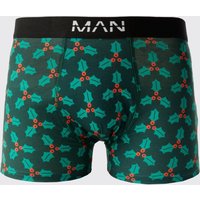 Boxershorts mit Weihnachts-Print von boohooman