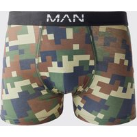 Boxershorts mit pixeligem Camouflage-Print - Khaki - L, Khaki Boxershorts mit pixeligem Camouflage-Print - Khaki - L, Khaki von boohooman
