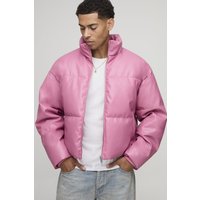 Kastige PU-Jacke - Rosa - XS, Rosa Kastige PU-Jacke - Rosa - XS, Rosa von boohooman