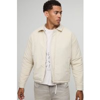 Kastige Nylon Coach-Jacke in Knitteroptik - Grau - XS, Grau Kastige Nylon Coach-Jacke in Knitteroptik - Grau - XS, Grau von boohooman