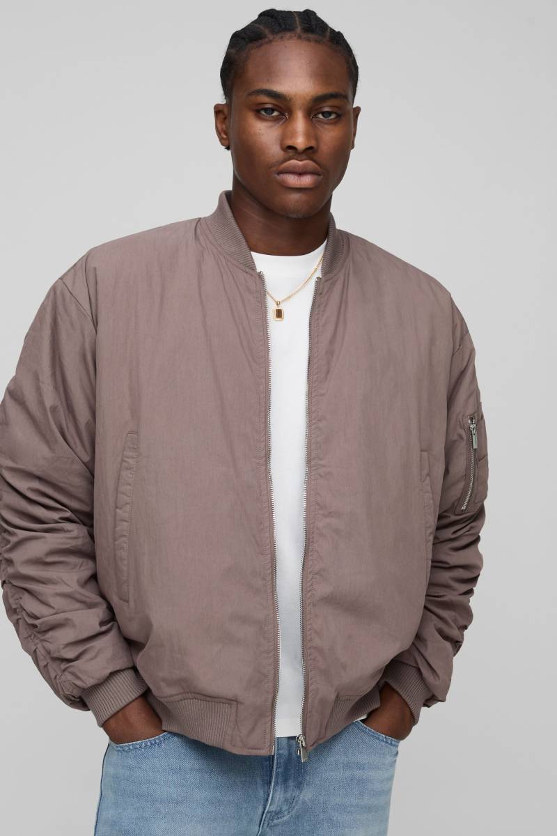 Bestickte Ma1 Bomberjacke - Malve - XS, Malve Bestickte Ma1 Bomberjacke - Malve - XS, Malve von boohooman