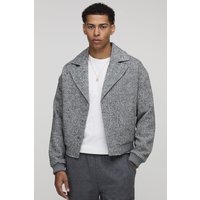 Kastige strukturierte Bomberjacke - Grau - XS, Grau Kastige strukturierte Bomberjacke - Grau - XS, Grau von boohooman