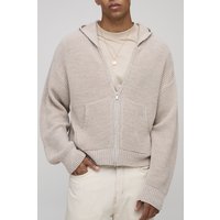 Kastiger gerippter Hoodie - Grau - XS, Grau Kastiger gerippter Hoodie - Grau - XS, Grau von boohooman