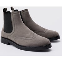 Chelsea-Stiefel aus Wildlederimitat von boohooman