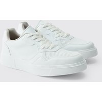 Klobige Sneaker mit Mesh-Einsatz - Weiß - 41, Weiß Klobige Sneaker mit Mesh-Einsatz - Weiß - 41, Weiß von boohooman