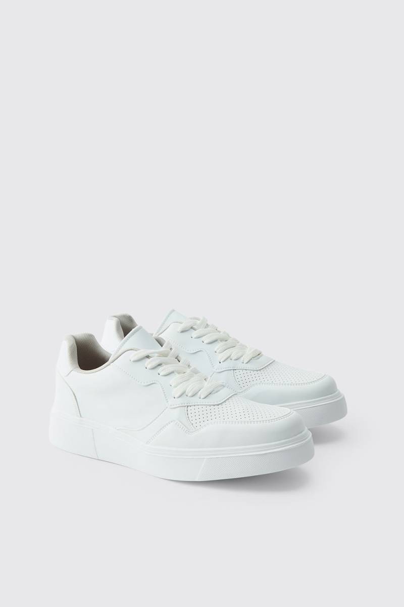 Klobige Sneaker mit Mesh-Einsatz - Weiß - 43, Weiß von boohooman