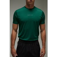 T-Shirt mit BRAND-Print - Grün - XS, Grün von boohooman