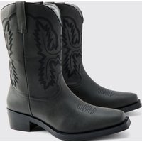 Cowboy-Stiefel - Schwarz - 44, Schwarz von boohooman
