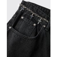 Ketten-Gürtel mit Kreuz-Anhänger - Silber - ONE SIZE, Silber von boohooman