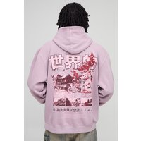 Pinker Oversize Hoodie mit Print - Rosa - XS, Rosa Pinker Oversize Hoodie mit Print - Rosa - XS, Rosa von boohooman