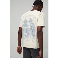 T-Shirt mit Print - Ecru - XS, Ecru T-Shirt mit Print - Ecru - XS, Ecru von boohooman