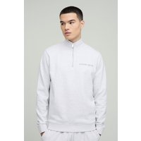 Edition Sweatshirt mit Reißverschluss und Trichterkragen - Grau - XS, Grau Edition Sweatshirt mit Reißverschluss und Trichterkragen - Grau - XS, Grau von boohooman