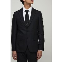 Einreihige, karierte Slim Anzugjacke - Grau - 34, Grau von boohooman