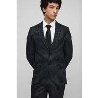 Einreihige, karierte Slim Anzugjacke - Schwarz - 36, Schwarz Einreihige, karierte Slim Anzugjacke - Schwarz - 36, Schwarz von boohooman
