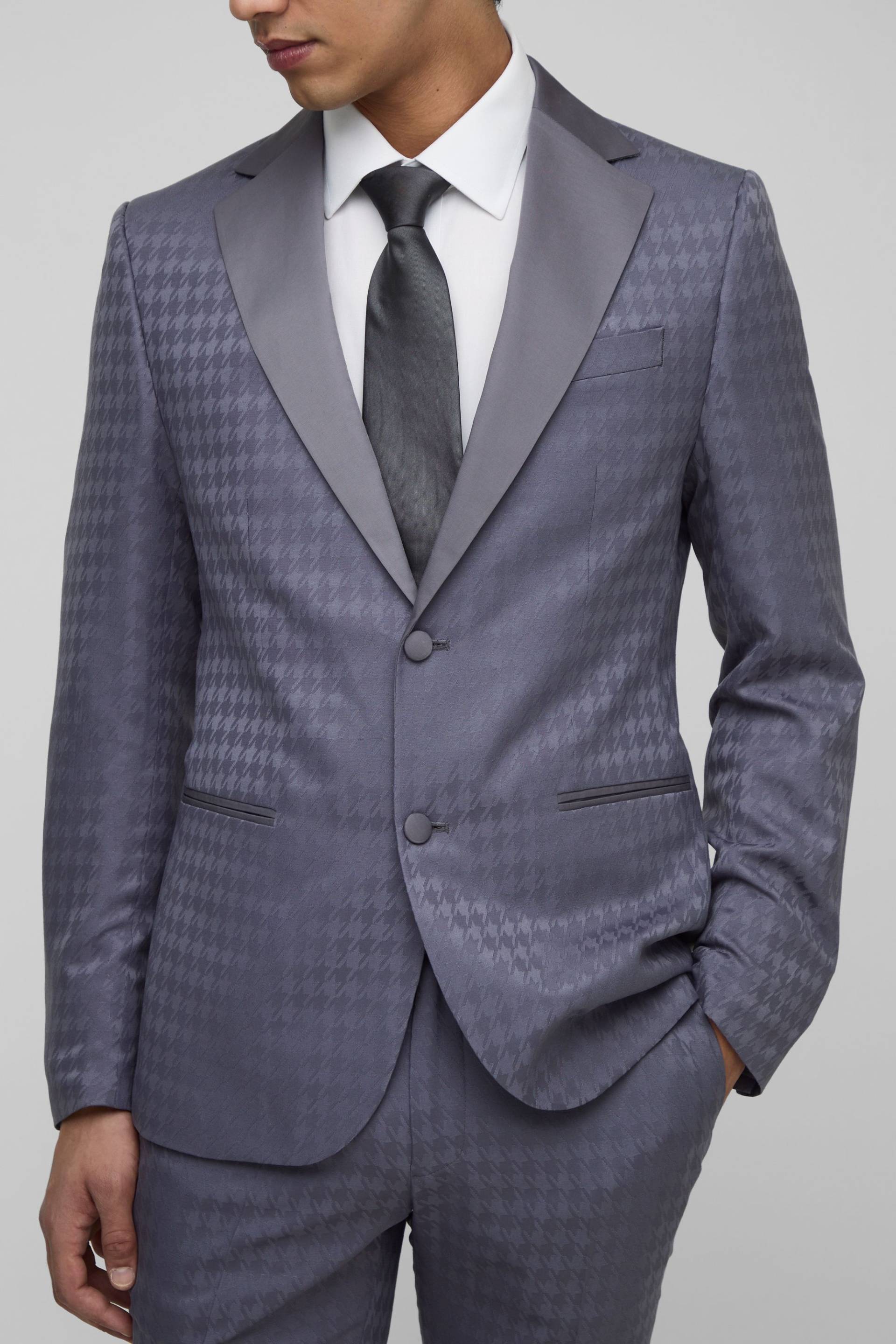 Einreihige Hahnentritt-Jacke von boohooman