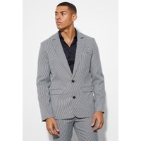 Einreihige Skinny Hahnentritt-Anzugjacke von boohooman