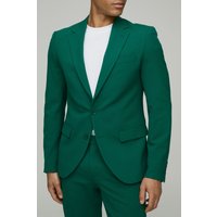 Einreihige Slim-Fit Anzugjacke - Grün - 36, Grün Einreihige Slim-Fit Anzugjacke - Grün - 36, Grün von boohooman