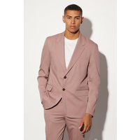 Einreihige kastige Oversize Anzugjacke - Malve - 40, Malve Einreihige kastige Oversize Anzugjacke - Malve - 40, Malve von boohooman